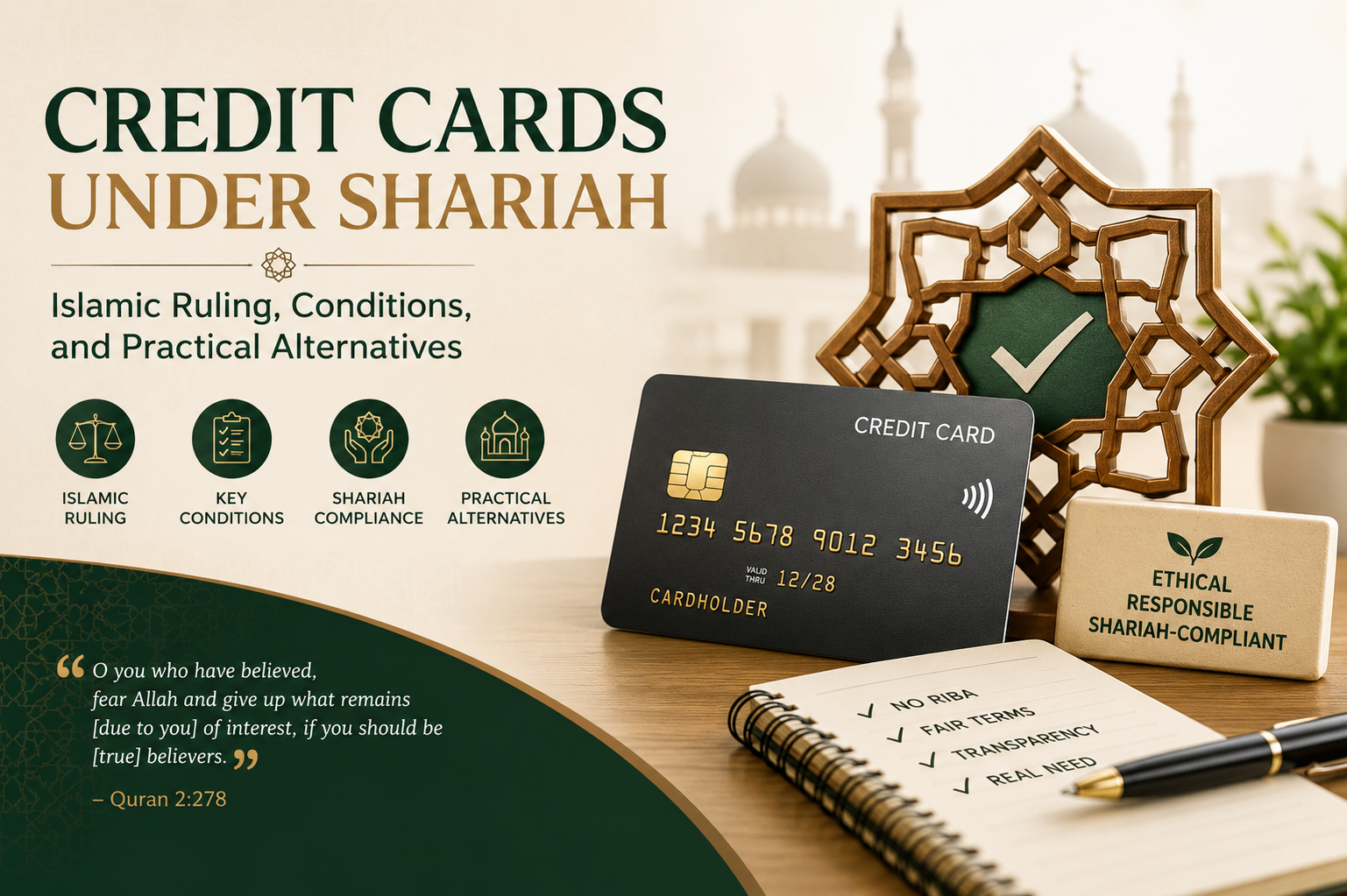 Credit Cards Under Shariah: Islamic Ruling, Conditions, and Practical Alternatives